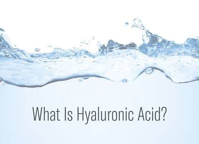 Water splash with text that reads 'What is Hylaluronic Acid'